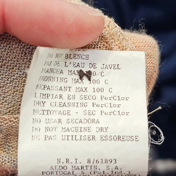 Aldo‎ Martins Fine Silk Multicolor Lightweight Cardigan Sweater Women's 8 EUC - Picture 8 of 8